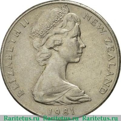 20 центов (cents) 1981 года   Новая Зеландия