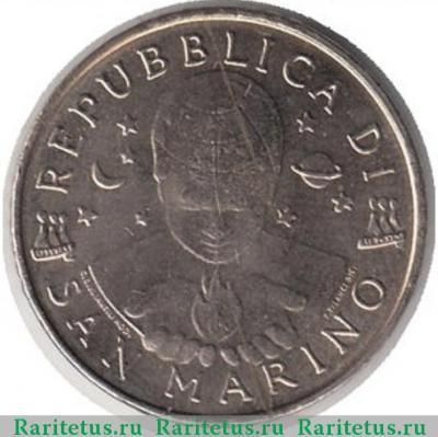 100 лир (lire) 2000 года   Сан-Марино