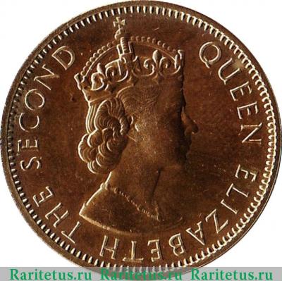 1 пенни (penny) 1969 года   Ямайка
