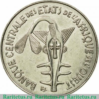 100 франков (francs) 1987 года   Западная Африка (BCEAO)