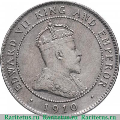 1 пенни (penny) 1910 года   Ямайка