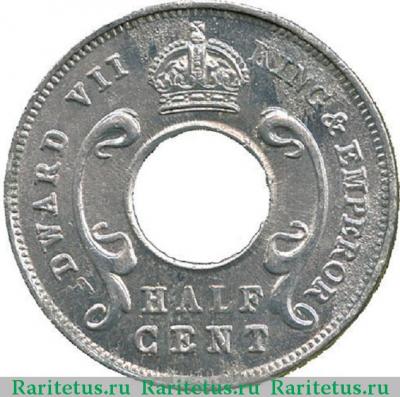 1/2 цента (cent) 1908 года   Британская Восточная Африка