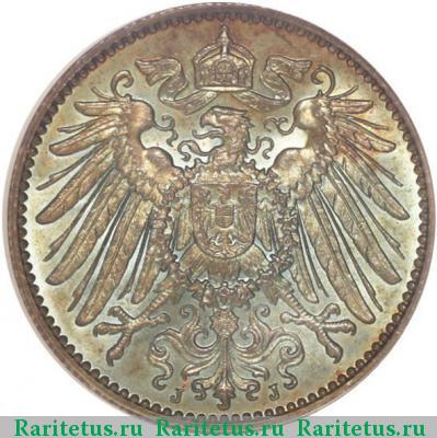 1 марка (mark) 1914 года J Германия