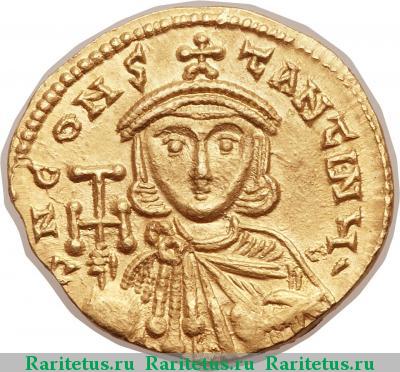 Реверс монеты семисис (semissis) 717 года   Византия