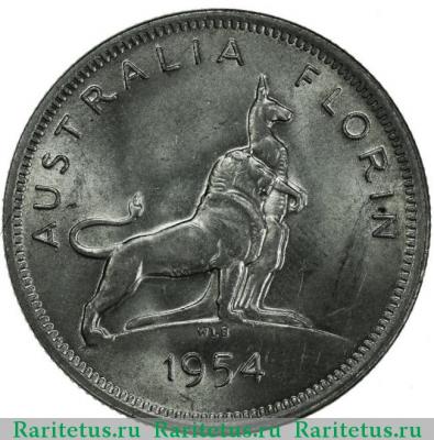 Реверс монеты 2 шиллинга (florin, shillings) 1954 года   Австралия