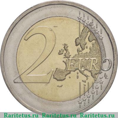 Реверс монеты 2 евро (euro) 2016 года  200 лет банку Австрия