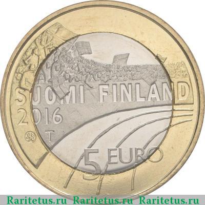 5 евро (euro) 2016 года  хоккей Финляндия