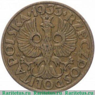 2 гроша (grosze) 1933 года   Польша