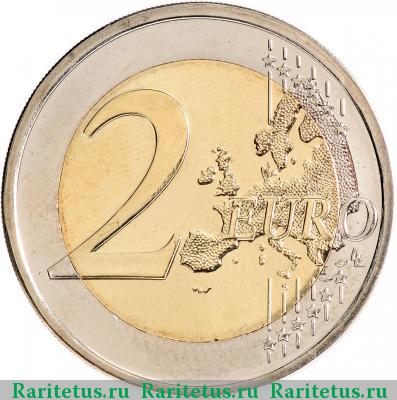 Реверс монеты 2 евро (euro) 2016 года  Эйно Лейно Финляндия