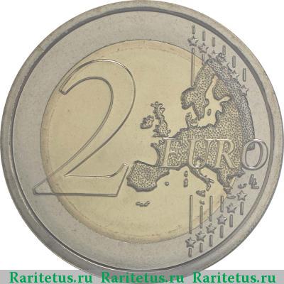 Реверс монеты 2 евро (euro) 2016 года  Донателло Сан-Марино