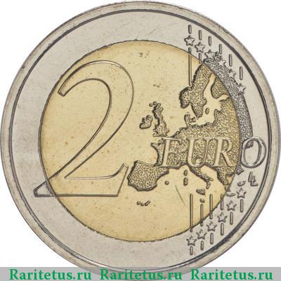 Реверс монеты 2 евро (euro) 2016 года  олимпийские игры Бельгия