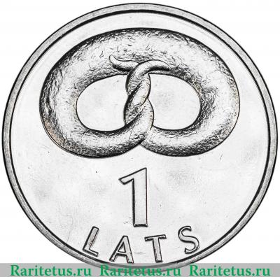 Реверс монеты 1 лат (lats) 2005 года   Латвия
