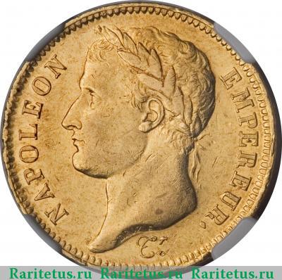 40 франков (francs) 1808 года  двойной наполеондор Франция