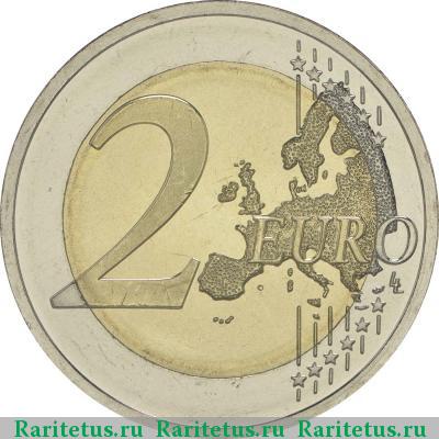 Реверс монеты 2 евро (euro) 2015 года  литовский язык Литва