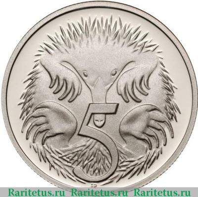 Реверс монеты 5 центов (cents) 2004 года   Австралия