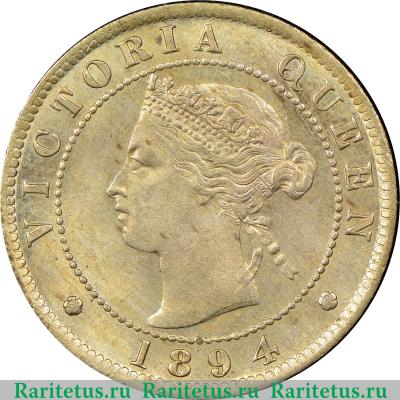 1/2 пенни (half penny) 1894 года   Ямайка