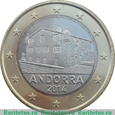 1 евро (euro) 2014 года  Андорра