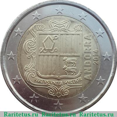 2 евро (euro) 2014 года  Андорра