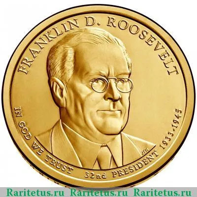 1 доллар (dollar) 2014 года P Франклин Рузвельт США