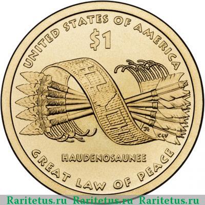 Реверс монеты 1 доллар (dollar) 2010 года P закон мира США