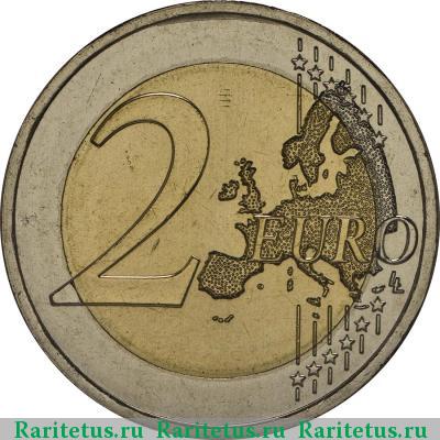 Реверс монеты 2 евро (euro) 2014 года  революция гвоздик Португалия