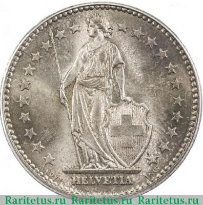 2 франка (francs) 1914 года   Швейцария