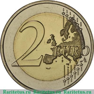 Реверс монеты 2 евро (euro) 2014 года  200 лет полиции Мальта