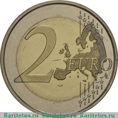 Реверс монеты 2 евро (euro) 2014 года  Филипп 6 Испания