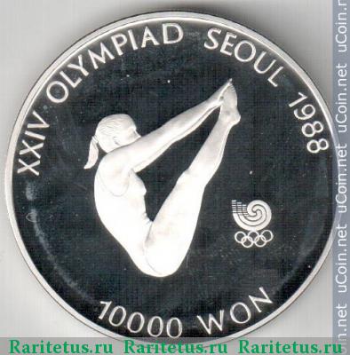 10000 вон (won) 1987 года   Южная Корея