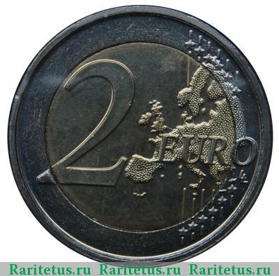 Реверс монеты 2 евро (euro) 2011 года  женский день Бельгия