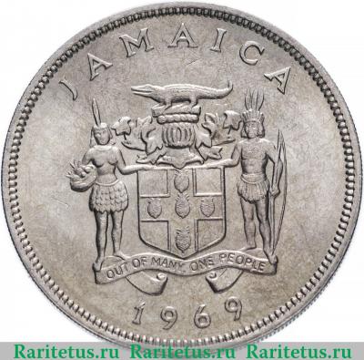 25 центов (cents) 1969 года   Ямайка