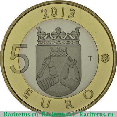 Реверс монеты 5 евро (euro) 2013 года  Карелия Финляндия