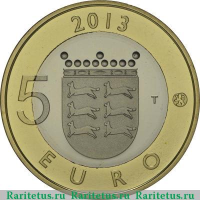 Реверс монеты 5 евро (euro) 2013 года  Остроботния Финляндия