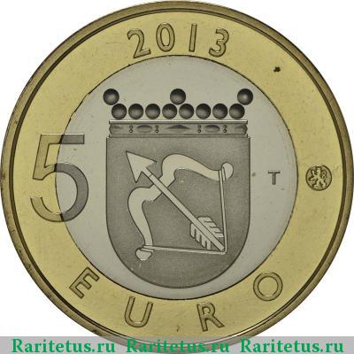 Реверс монеты 5 евро (euro) 2013 года  Саво Финляндия