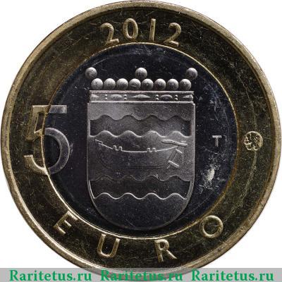 Реверс монеты 5 евро (euro) 2012 года  Уусимаа Финляндия