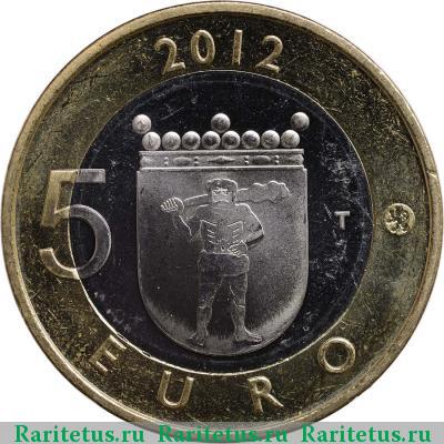 Реверс монеты 5 евро (euro) 2012 года  Лапландия Финляндия