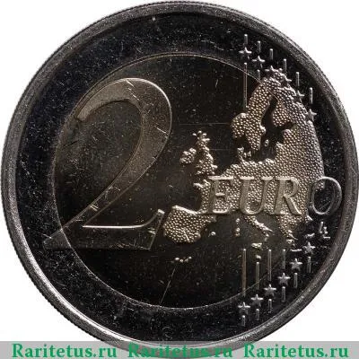 Реверс монеты 2 евро (euro) 2011 года  юбилей банка Финляндия