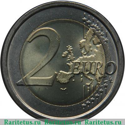 Реверс монеты 2 евро (euro) 2011 года  объединение Италии Италия