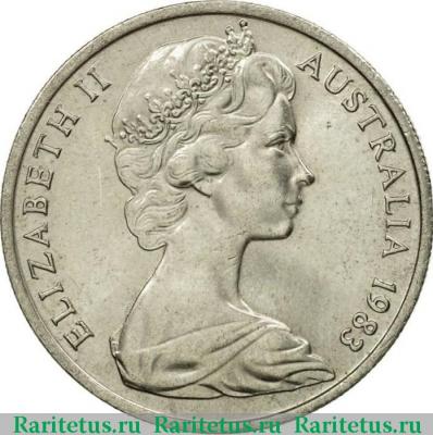 10 центов (cents) 1983 года   Австралия