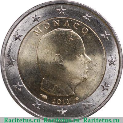 2 евро (euro) 2011 года  Монако