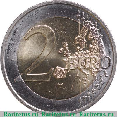 Реверс монеты 2 евро (euro) 2011 года  Монако