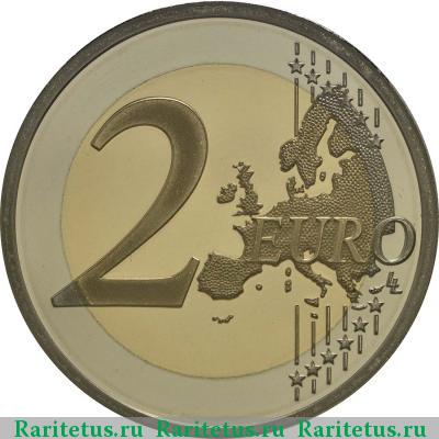 Реверс монеты 2 евро (euro) 2010 года  Монако proof