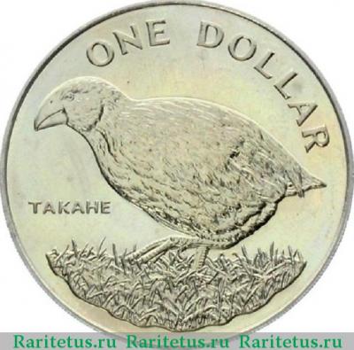 Реверс монеты 1 доллар (dollar) 1982 года   Новая Зеландия