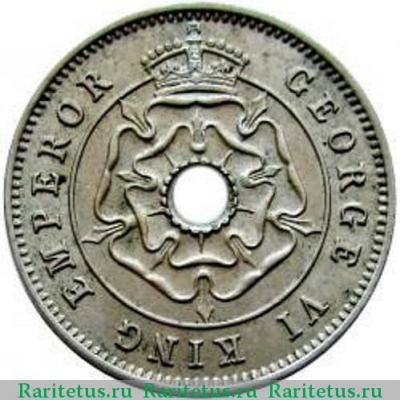 1/2 пенни (penny) 1939 года   Южная Родезия