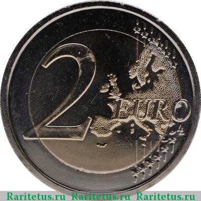 Реверс монеты 2 евро (euro) 2012 года  10 лет евро, Словакия