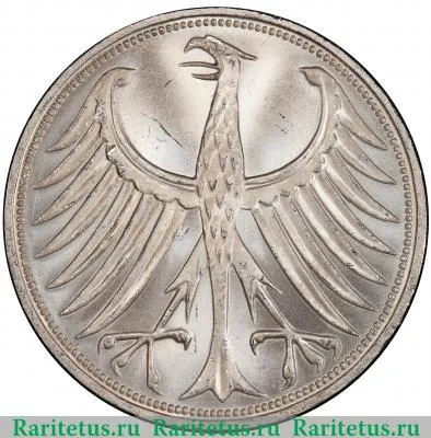 5 марок (deutsche mark) 1974 года F  Германия
