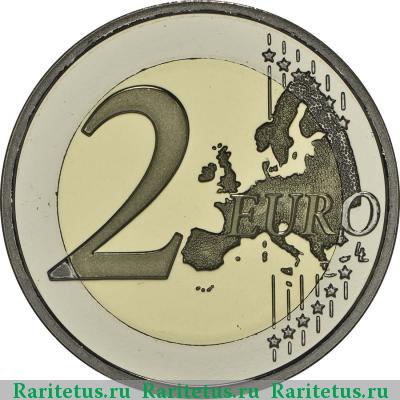 Реверс монеты 2 евро (euro) 2014 года  Барбара Цилли Словения