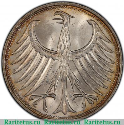 5 марок (deutsche mark) 1964 года F  Германия