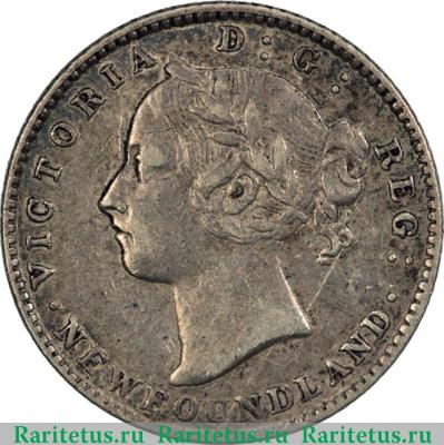 10 центов (cents) 1890 года   Ньюфаундленд