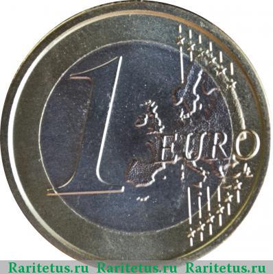 Реверс монеты 1 евро (euro) 2013 года  Ватикан